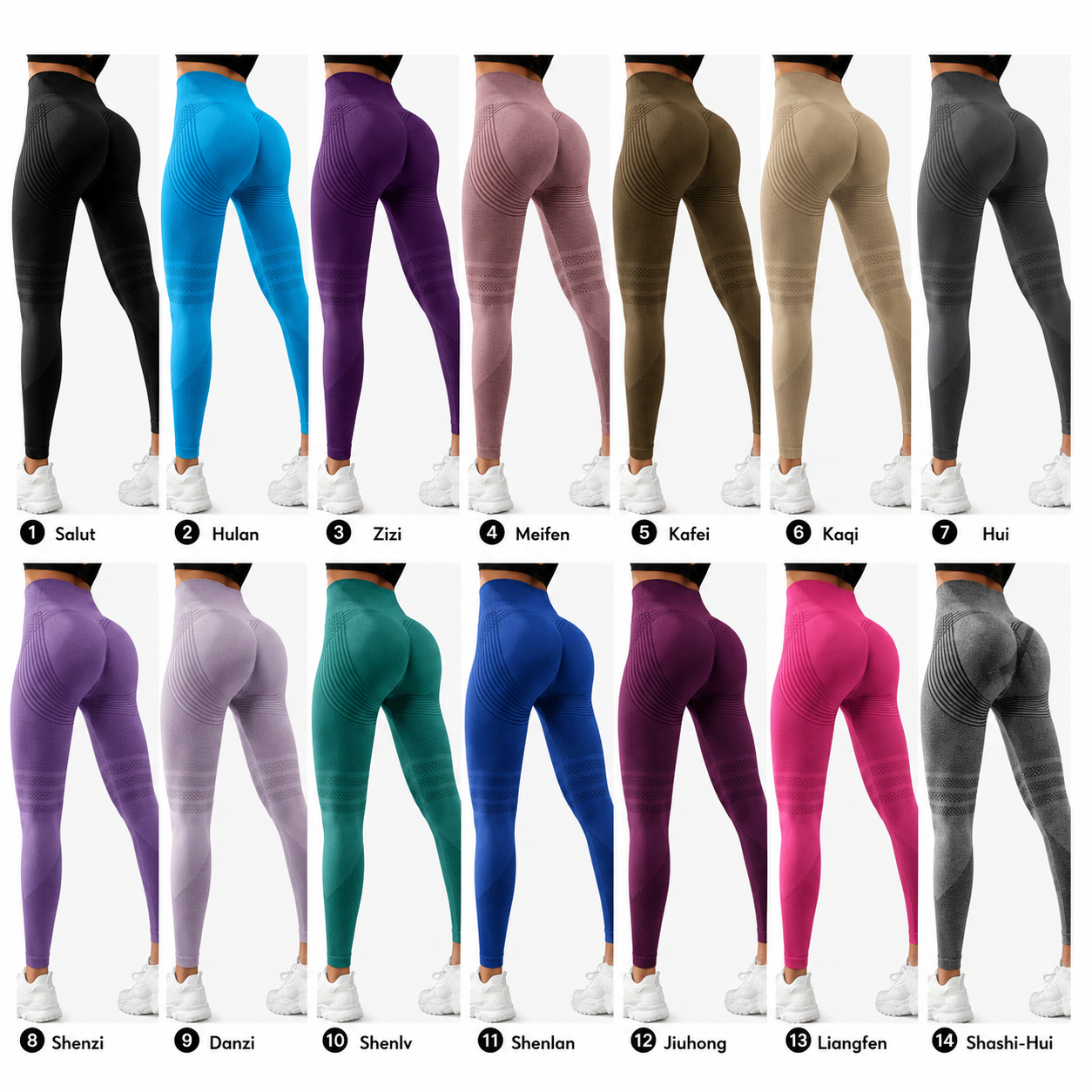 Leggings anti cellulite effet push-up fessier taille haute
